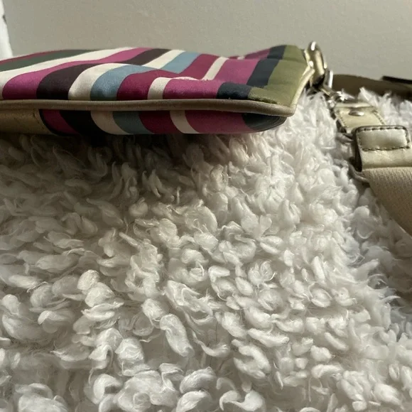 Coach LEGACY Multicolor Striped Crossbody Bag - Picture 4 of 5